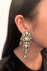 Thelma Deutsch Gold Art Deco Crystal Chandelier Earrings