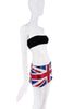 Dolce & Gabbana Blue Red British Flag Sequin Micro Mini Skirt