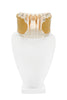 Balmain Gold Clear Lucite Textured Architectural Wide Choker Necklace Runway FW16