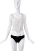 Vivienne Westwood White Silk Satin Structured Corset Top
