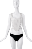 Vivienne Westwood White Silk Satin Structured Corset Top
