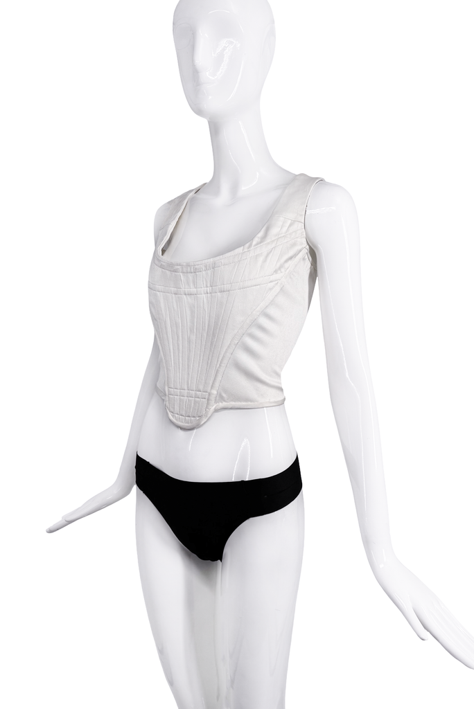 Vivienne Westwood White Structural Corset Top