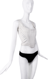 Vivienne Westwood White Silk Satin Structured Corset Top