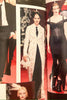 Dolce Gabbana White Long Coat with Gold Lame Floral Embroidery Fall 1997 'Fellini / Roma - The Vatican' Collection
