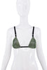 Dolce & Gabbana Green Crystal Chainmail Bra Runway 2000