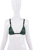 Dolce & Gabbana Green Crystal Chainmail Bra Top Runway 2000