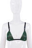 Dolce & Gabbana Green Crystal Chainmail Bra Top Runway 2000