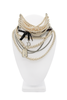 Christian Dior x Galliano Silver Pearl Logo Charm Maasai Draped Choker Necklace