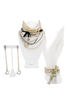 Christian Dior x Galliano Silver Pearl Logo Charm Maasai Draped Choker Necklace