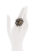 Jean Paul Gaultier Vintage Silver Star Frame Abs Chest Cameo Statement Ring