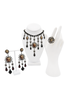 Jean Paul Gaultier Silver Vintage Star Beaded Abs Chest Cameo Charm Link Collar Necklace