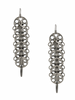 Saint Laurent Silver Jump Ring Chain link Drop Earrings