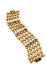 Vintage Gold Crystal Rhinestone Ball Link Cuff Bracelet