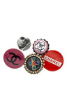 Chanel Broaches / Button Pins Chanel Logo, Camille, Maltese Cross and Karl Lagerfeld