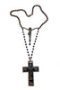 Jean Paul Gaultier Enamel Crucifix Rosary Cross 90's Runway Necklace