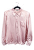 Jil Sander Pale Pink Satin Silk Button Up Blouse Shirt #