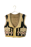 Vintage Jimi Hendrix Black Velvet with Gold Embroidery and Mirror Sequins