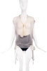 John Galliano Ivory Beige Chiffon Bow Knots Top Runway Spring 2005 Collection*