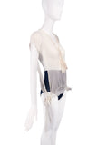 John Galliano Ivory Beige Chiffon Bow Knots Top Runway Spring 2005 Collection*