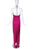 John Galliano Fuchsia Pink Silk Halter Dress Gown - BOUTIQUE PURCHASE PRICE