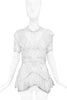 Jonathan Simkhai White Lace Ruffle Peplum Top