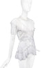 Jonathan Simkhai White Lace Ruffle Peplum Top