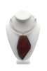 Judith Hendler Lucite Amber Brown Diamond Shape Oversized Necklace