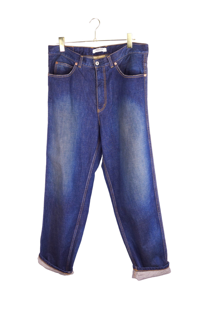 Junya Watanabe Dark Blue Baggy Denim Pants
