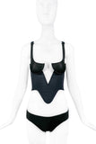 Knwls London Black Low Cut Deep V Bra Corset Top