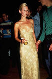 Marc Jacobs Iconic Gold Sheer "Kate Moss" Textured Dress Circa 1996