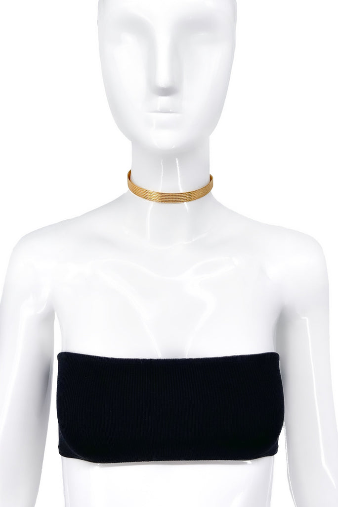 Kenneth Jay Lane Gold Woven Choker Necklace