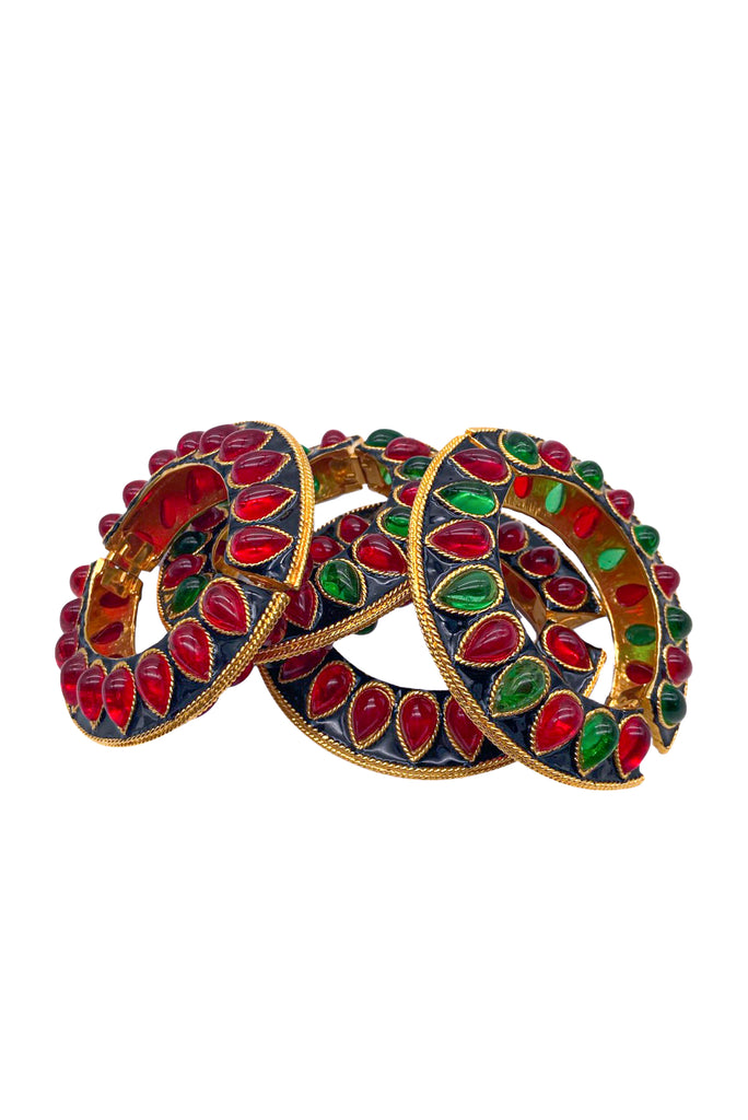 Kenneth Jay Lane Maharaja Multicolored Bracelets - Set of 4