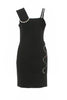 David Koma Black Mini Dress with Silver Hardware FW2016