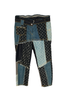 Louis Vuitton Blue Denim Patchwork LV Logo Cut Off Jeans