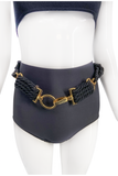 La Perla Black Rope Gold Hardware Belt