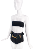 La Perla Black Rope Gold Hardware Belt