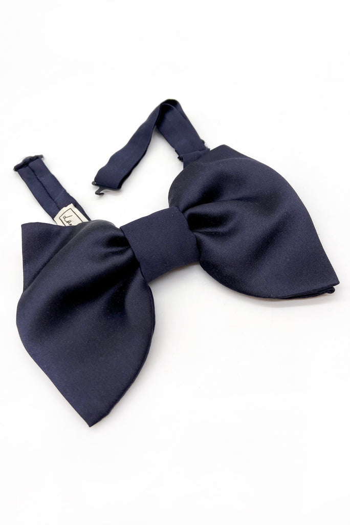 Lanvin Black Satin Oversize Bow Tie