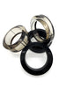 Lanvin Black and Grey Lucite Statement Bangle Collection