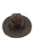 Lanvin Brown Teddy Fur Oversized Brim Fedora Hat