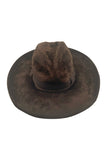 Lanvin Brown Teddy Fur Oversized Brim Fedora Hat