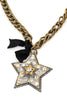 Lanvin Crystal and Lucite Star Necklace / Broach
