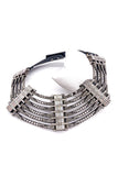 Lanvin Dedale Silver Crystal Art Deco Collar Necklace Runway Spring Summer 2013