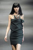 Lanvin Deep Forest Green Wool Dress with Brass Bust Detail