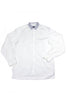 Lanvin Menswear White Button-Up Shirt with Grey Contrast Collar