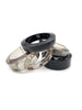 Lanvin Black and Grey Lucite Statement Bangle Collection