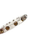 Lanvin Clear Lucite Bangles with Chocolate Crystals & Black Lucite with Jet Black Crystals