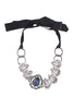 Lanvin Blue Sapphire Crystal Teardrop Oversized  Necklace Choker Spring 2014