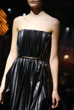 Lanvin Silver Riveted Tube Waist Belt with Gold Hardware FW2014