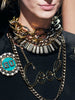 Lanvin Black Gray Art Deco Crystal Choker Necklace Fall 2013