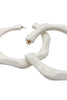 Lanvin White Resin "Bamboo" Hoop Earrings